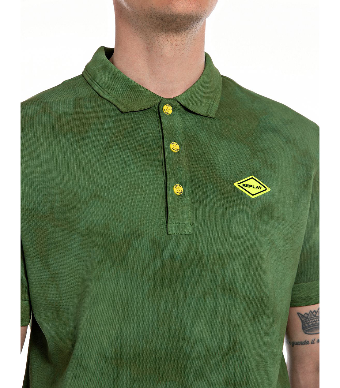 タイダイコットンピケポロシャツ 詳細画像 コンバットグリーン 3